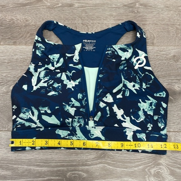 NWOT Peloton Cadent High Neck Floral Camo Front Zip Sports Bra S - Picture 4 of 11